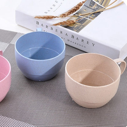 ELECTROPRIME Wheat Straw Coffee Cup Tea Milk Breakfast Cups(Beige)