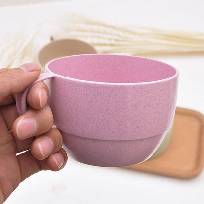 ELECTROPRIME Wheat Straw Coffee Cup Tea Milk Breakfast Cups(Beige)