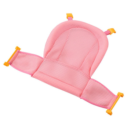ELECTROPRIME Children Shower Rack Baby Bath Net Shower Rack Bath Mat Net Pocket Newborn Bath Bed Bath Rack(Pink)