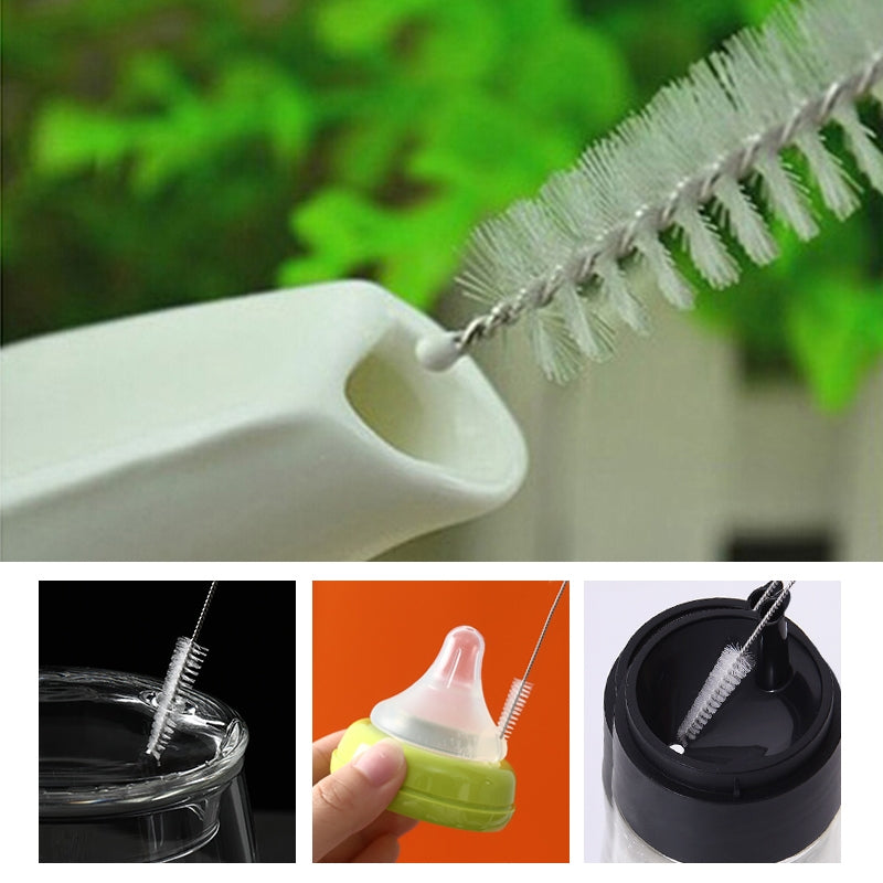 ELECTROPRIME 2 Sets Stainless Steel Wash Pipe Straw Brush Cleaner