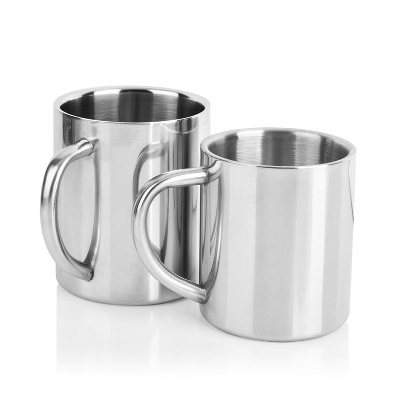 ELECTROPRIME Double Wall Stainless Steel Coffee Mug Portable Termo Cup Travel Tumbler Coffee Jug Milk Tea Beer Cups Double Office Water Mugs(210ML)