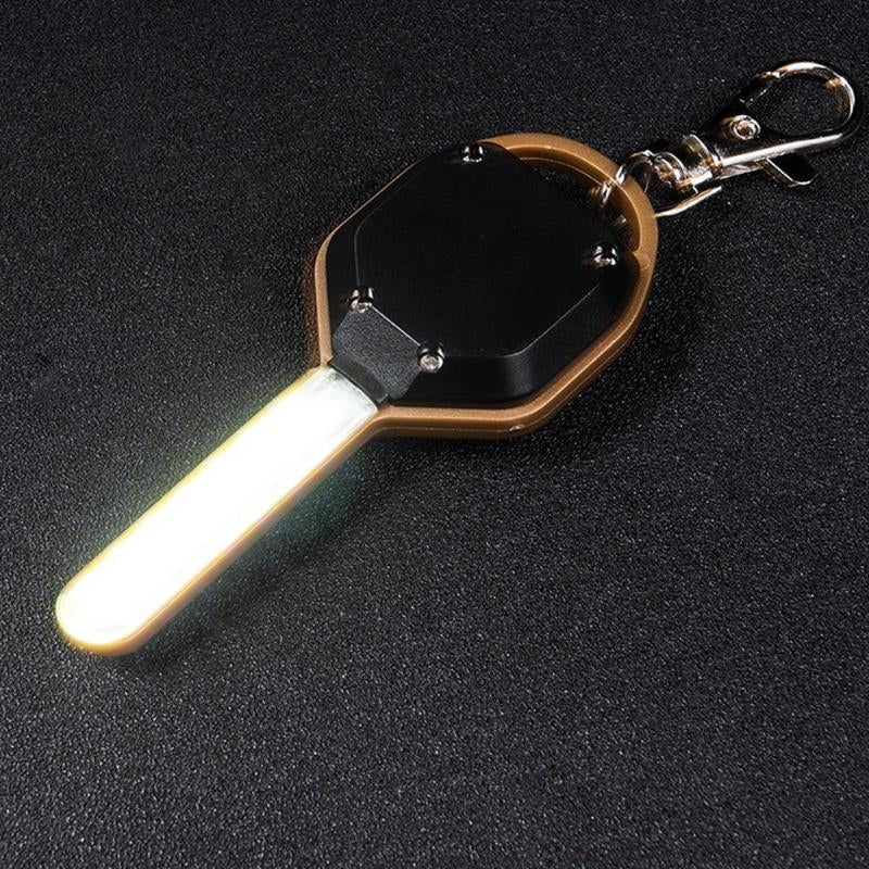 ELECTROPRIME 2 PCS Mini Pocket Keychain Light LED White Light Keyring Outdoor Flashlight