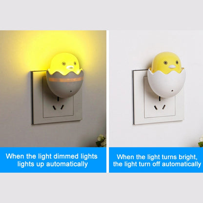 ELECTROPRIME Yellow Duck Wall Socket Lamps LED Night Light Light Control Sensor Bedroom Night Lamp, US Plug, AC 220V