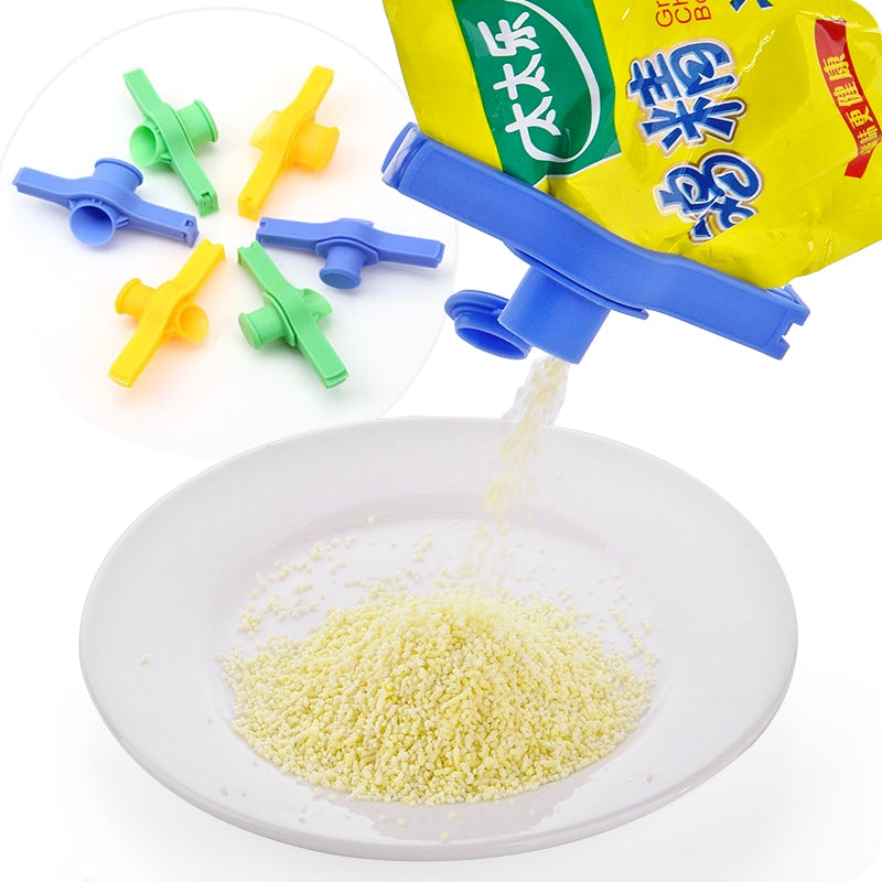 ELECTROPRIME Portable Bag Sealing Clip Out Nozzle Kitchen Preservation Tool, Random Color Delivery