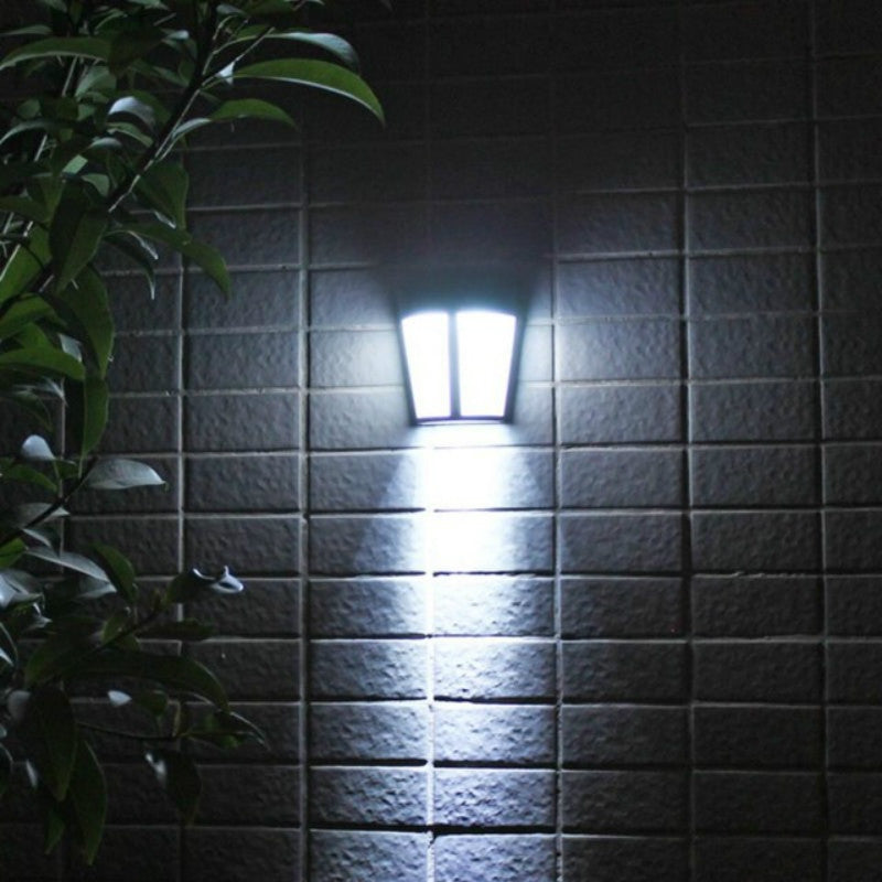 ELECTROPRIME Outdoor IP65 Waterproof Energy Saving Solar Powered LED Wall Lamp Security Light(White Light)