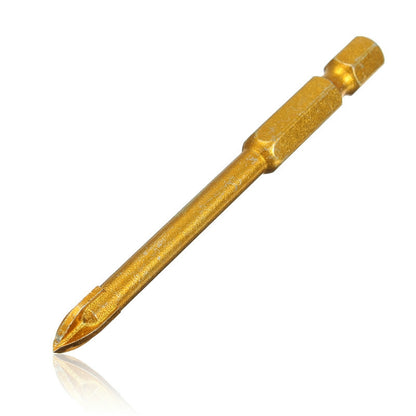 ELECTROPRIME Multi-purpose Alloy Cross Hex Shank Drill Ceramic Glass Hole Opener, Size:6MM