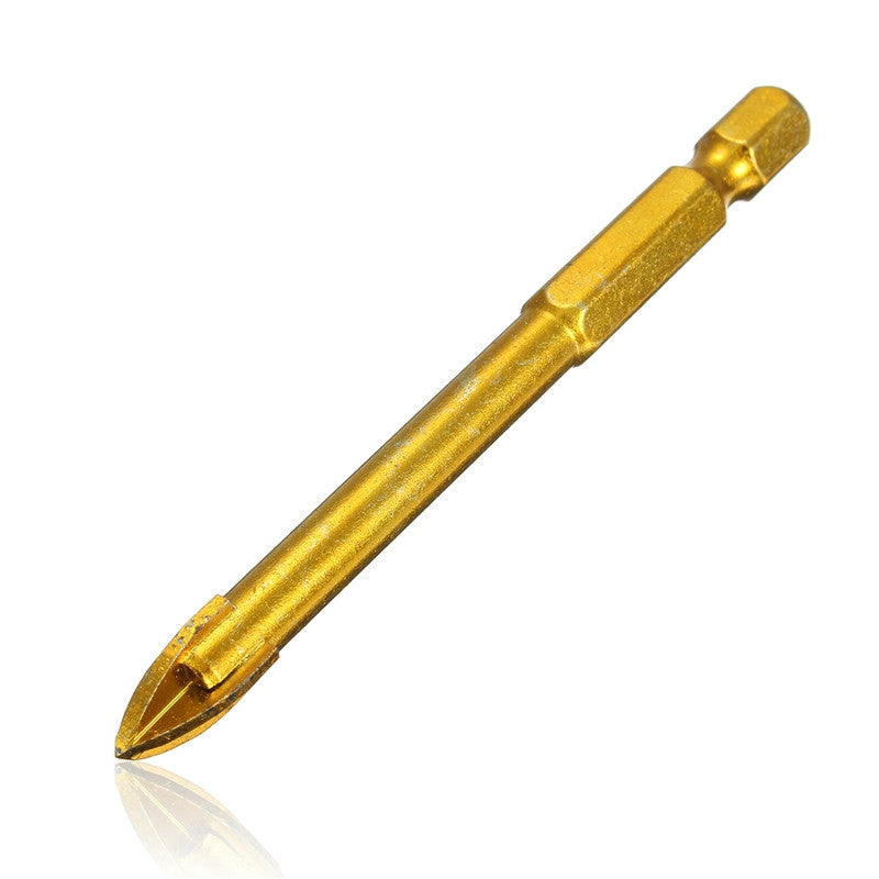 ELECTROPRIME Multi-purpose Alloy Cross Hex Shank Drill Ceramic Glass Hole Opener, Size:8MM