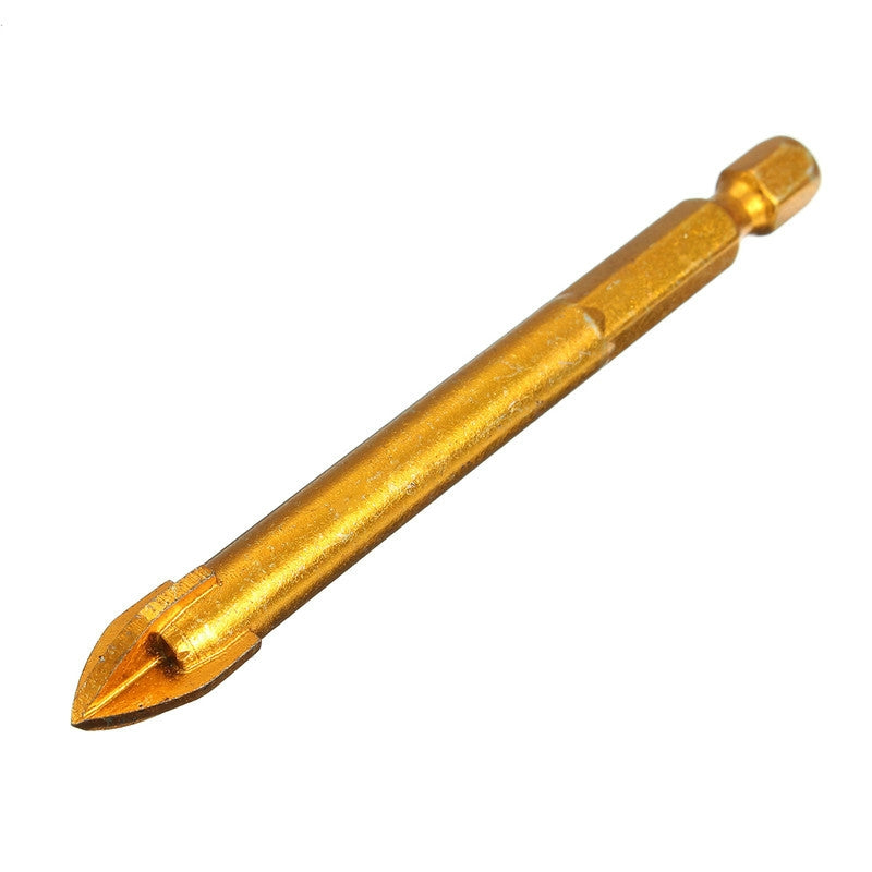 ELECTROPRIME Multi-purpose Alloy Cross Hex Shank Drill Ceramic Glass Hole Opener, Size:10MM