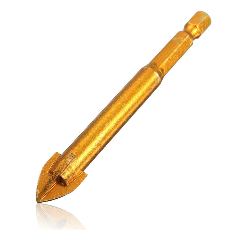 ELECTROPRIME Multi-purpose Alloy Cross Hex Shank Drill Ceramic Glass Hole Opener, Size:12MM