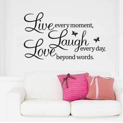 ELECTROPRIME Live Love Butterfly Rumor Removable Wall Sticker