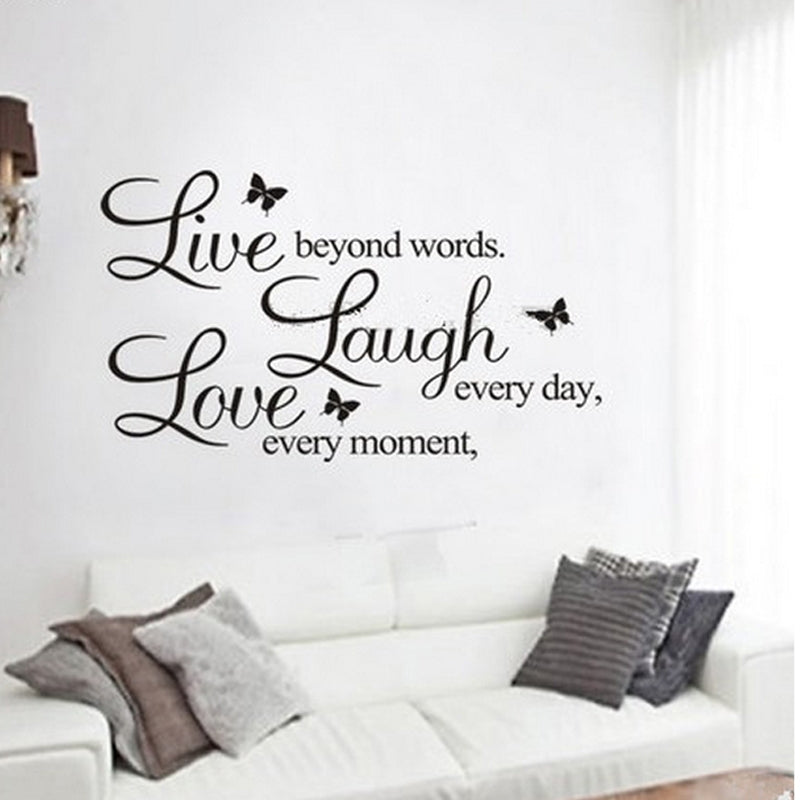 ELECTROPRIME Live Love Butterfly Rumor Removable Wall Sticker