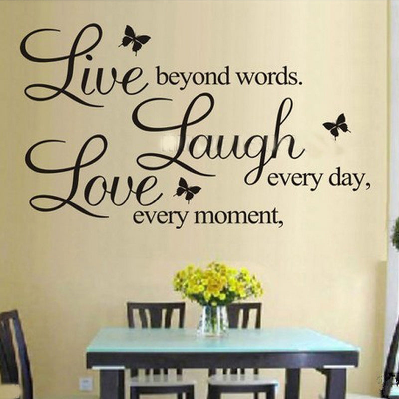ELECTROPRIME Live Love Butterfly Rumor Removable Wall Sticker