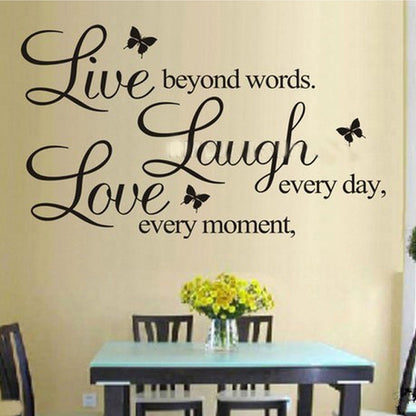 ELECTROPRIME Live Love Butterfly Rumor Removable Wall Sticker