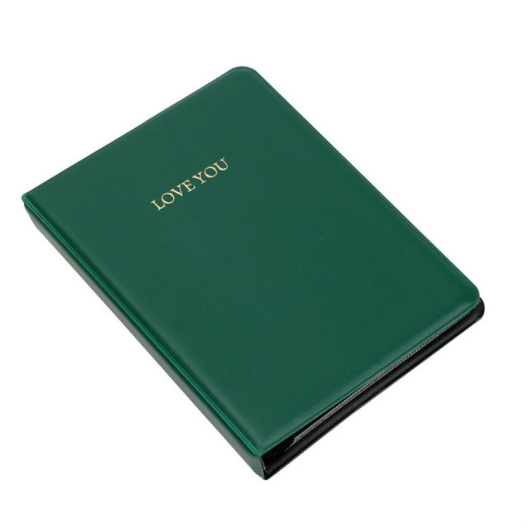 ELECTROPRIME LOVEYOU Words Cover Standard Mini Photo Album Book, Specification:5 inch 32 Sheets(Green)