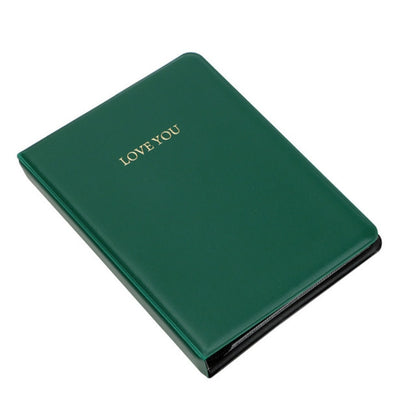 ELECTROPRIME LOVEYOU Words Cover Standard Mini Photo Album Book, Specification:5 inch 32 Sheets(Green)