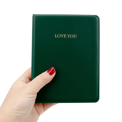 ELECTROPRIME LOVEYOU Words Cover Standard Mini Photo Album Book, Specification:5 inch 32 Sheets(Green)