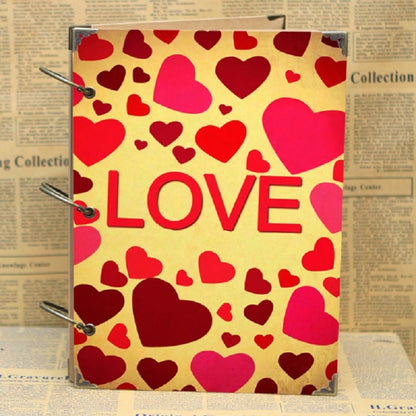 ELECTROPRIME 10 inch Paste-style Vintage Loose-leaf Iron Hoop Photo Album(15 Kraft Card +15 Black Card Pages)