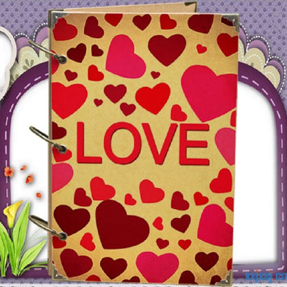 ELECTROPRIME 10 inch Paste-style Vintage Loose-leaf Iron Hoop Photo Album(15 Kraft Card +15 Black Card Pages)