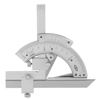ELECTROPRIME High Carbon Steel Non-parallax Trimmer Protractor Angle Measuring Ruler