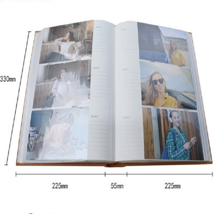 ELECTROPRIME 4R 6 inch 300 Sheet Photos 50 Pages Flannel Interstitial Album Creative Christmas Gift Postcard Storage Album(Orange)