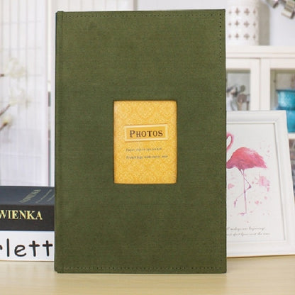 ELECTROPRIME 4R 6 inch 300 Sheet Photos 50 Pages Flannel Interstitial Album Creative Christmas Gift Postcard Storage Album(Green)