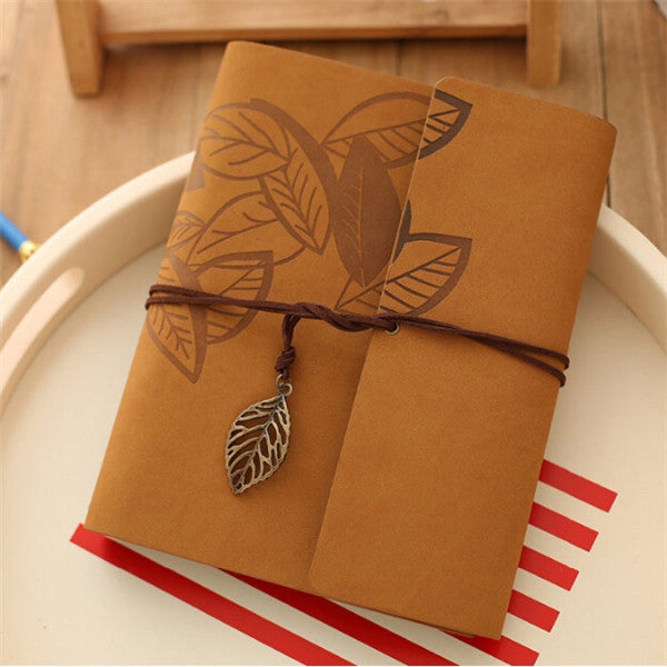 ELECTROPRIME PU Leather Vintage Antique Kraft Paper Photo Albums(Khaki)