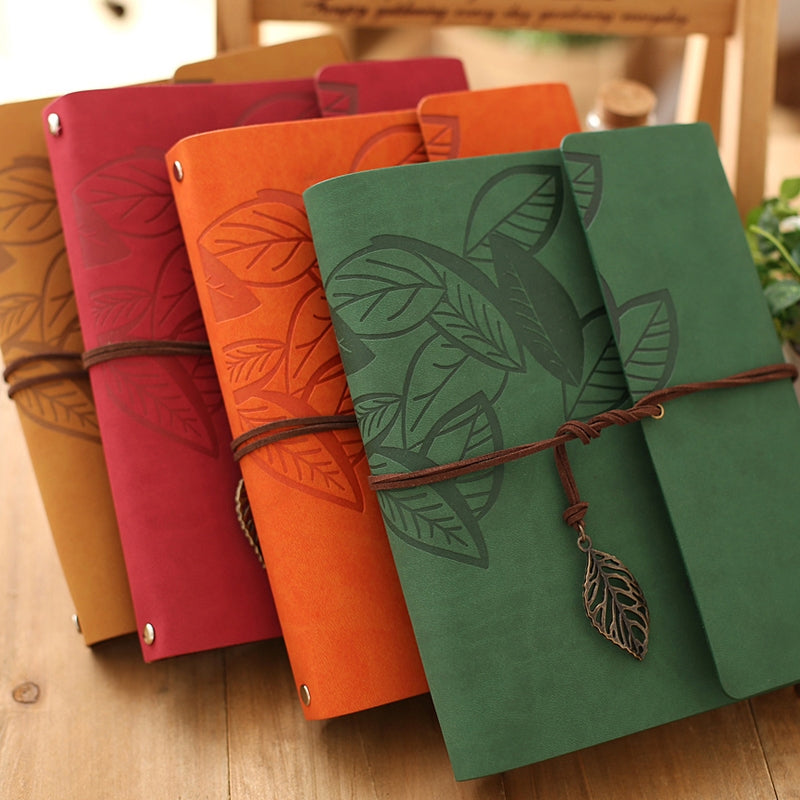 ELECTROPRIME PU Leather Vintage Antique Kraft Paper Photo Albums(Khaki)