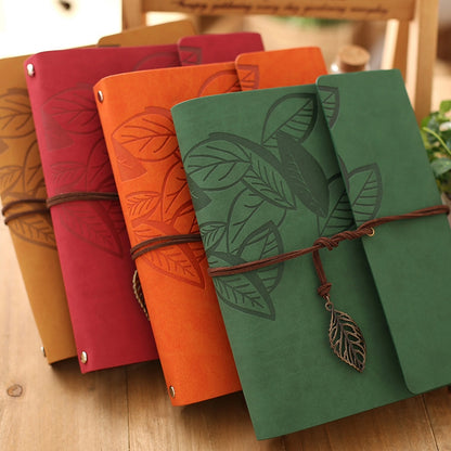 ELECTROPRIME PU Leather Vintage Antique Kraft Paper Photo Albums(Khaki)