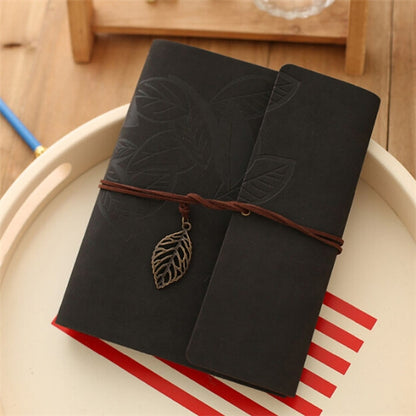 ELECTROPRIME PU Leather Vintage Antique Kraft Paper Photo Albums(Black)