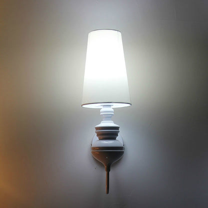 ELECTROPRIME Simple Modern Study Living Room Bedroom Bedside Lamp Fashion Creative Corridor Aisle Foyer Wall Lamp, Size:S(White)