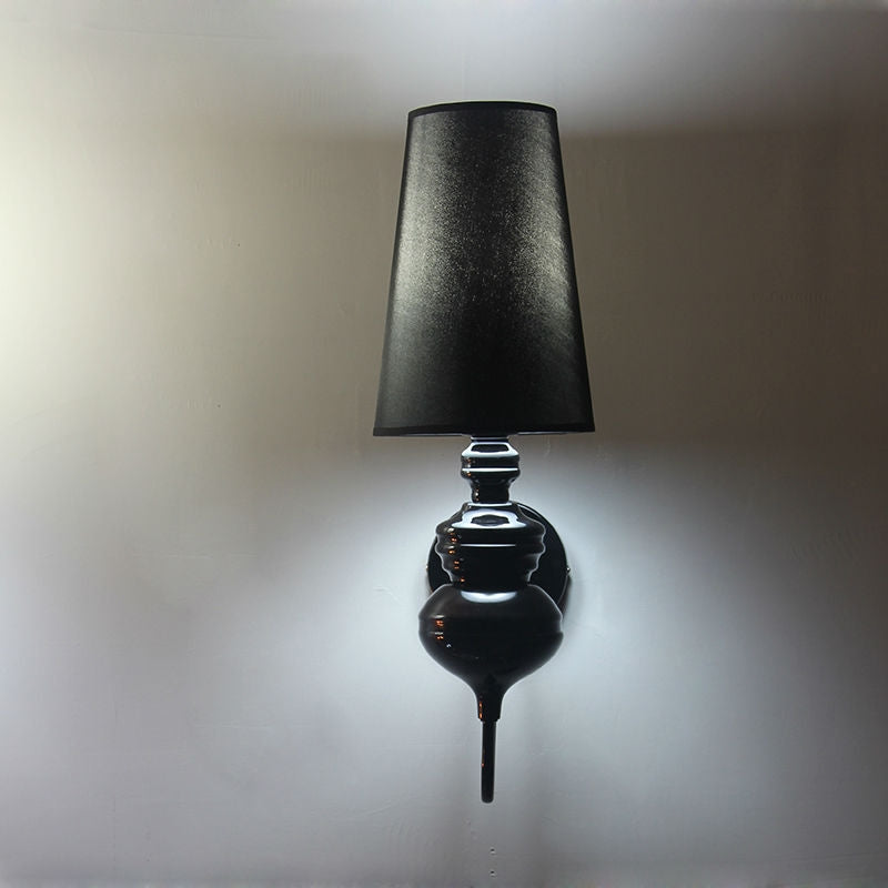 ELECTROPRIME Simple Modern Study Living Room Bedroom Bedside Lamp Fashion Creative Corridor Aisle Foyer Wall Lamp, Size:M(Black)