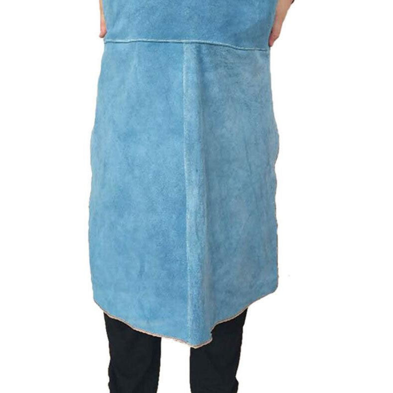 ELECTROPRIME Full Leather Electric Welding Apron High Temperature Fireproof Star Splash Protective Clothing(Orange)