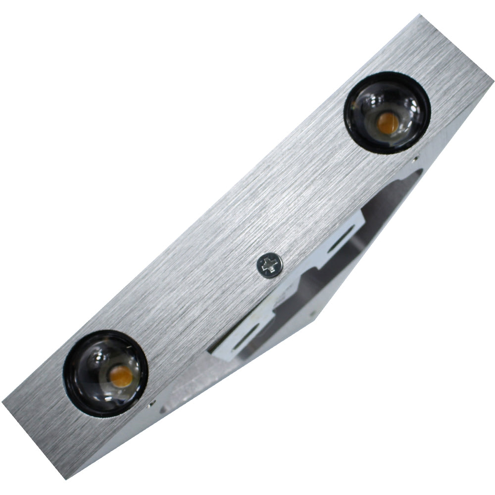 ELECTROPRIME 3W Aluminum Triangle Wall Lamp Home Lighting Indoor Outdoor Decoration Light, AC 85-265V(Green Light)