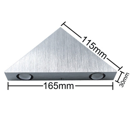 ELECTROPRIME 3W Aluminum Triangle Wall Lamp Home Lighting Indoor Outdoor Decoration Light, AC 85-265V(Green Light)