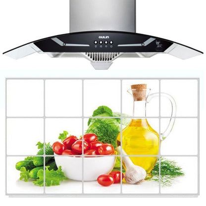ELECTROPRIME 2PCS Vegetable Kitchen Stickers Oil-proof Stickers Antifouling Stickers Home Wall Stickers