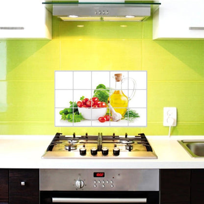 ELECTROPRIME 2PCS Vegetable Kitchen Stickers Oil-proof Stickers Antifouling Stickers Home Wall Stickers
