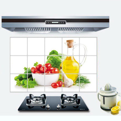 ELECTROPRIME 2PCS Vegetable Kitchen Stickers Oil-proof Stickers Antifouling Stickers Home Wall Stickers
