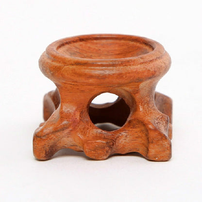 ELECTROPRIME Crystal Ball Wenwan Wooden Base Ornaments, Specification:Rosewood 3×2.5cm