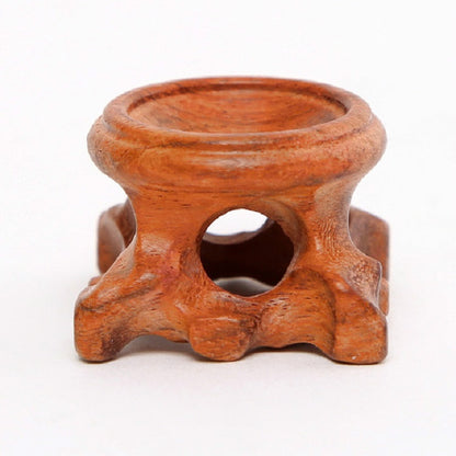 ELECTROPRIME Crystal Ball Wenwan Wooden Base Ornaments, Specification:Rosewood 3×2.5cm