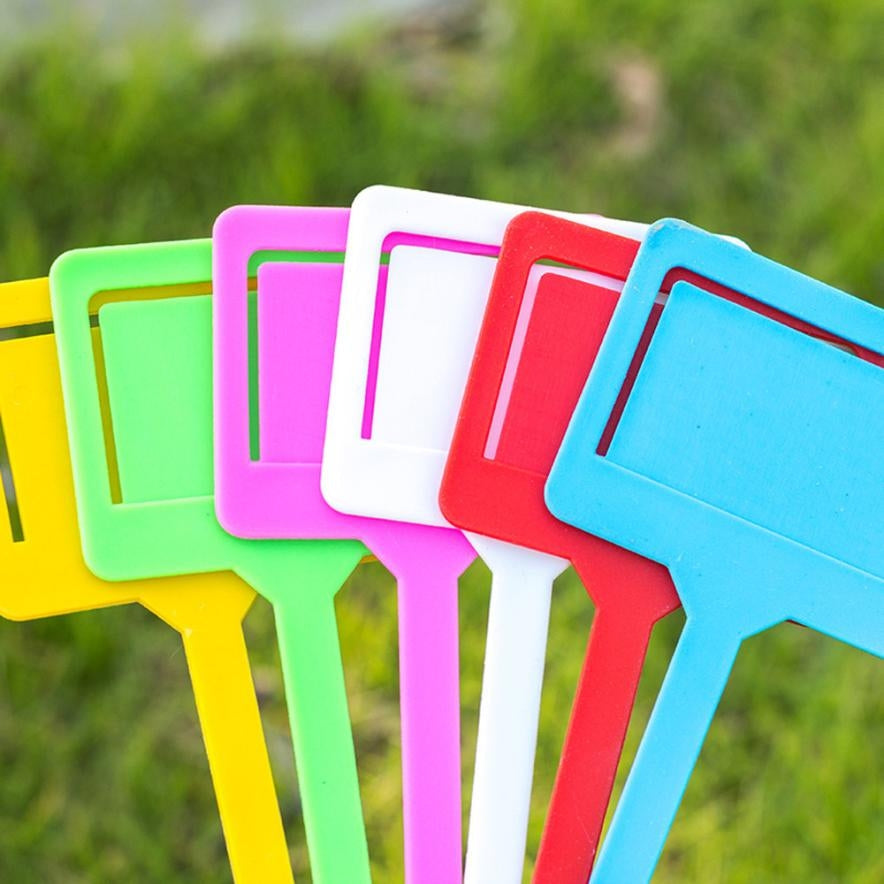 ELECTROPRIME 2 PCS Garden Plant Plastic Insert Labels(Pink)