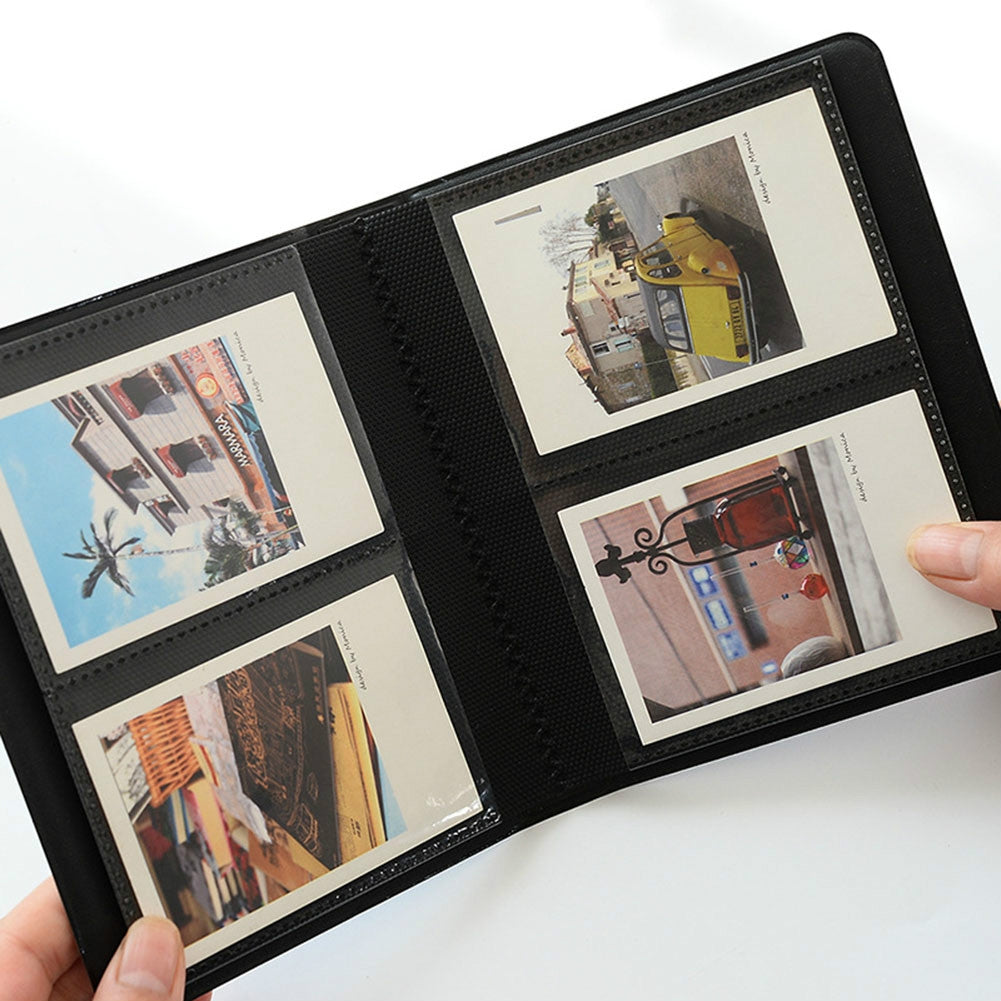 ELECTROPRIME 3 inch Colorful Starry Series PU Cover Album Photo Movie Ticket Storage Collection Photo Album Book(Retro Yellow)