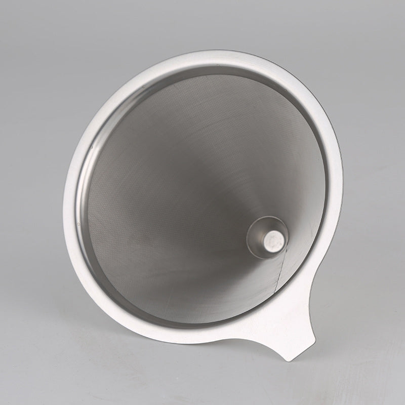 ELECTROPRIME Stainless Steel Filter Cone Filter Cartridge Tea Coffee Free Paper Filter Cup(Silver)