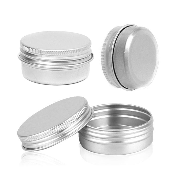 ELECTROPRIME 5 PCS Thread Refillable Aluminum Packaging Box Cosmetic Small Storage Case, Capacity:10g(Silver)