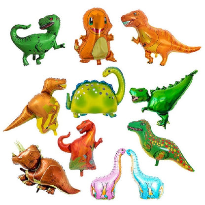 ELECTROPRIME 2 PCS Dinosaur Modeling Aluminum Foil Balloon Children Birthday Decoration Party Supplies Toy, Size:Large, Style:Yellow Tyrannosaurus