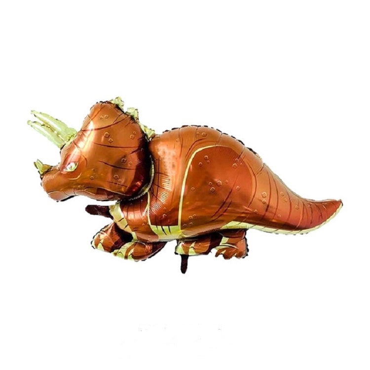 ELECTROPRIME 2 PCS Dinosaur Modeling Aluminum Foil Balloon Children Birthday Decoration Party Supplies Toy, Size:Large, Style:Horned Dragon