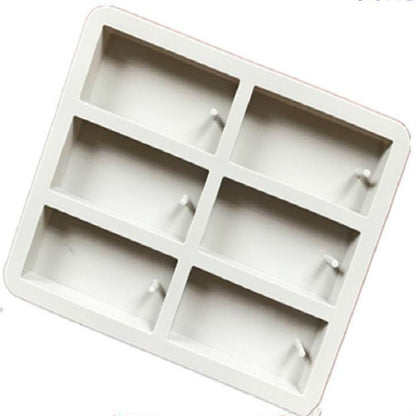 ELECTROPRIME Aromatherapy Wax Handmade Soap Silicone Mold, Specification:Six Grid Rectangle