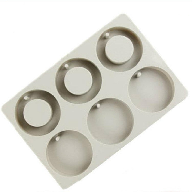 ELECTROPRIME Aromatherapy Wax Handmade Soap Silicone Mold, Specification:Three  Round Three Ring