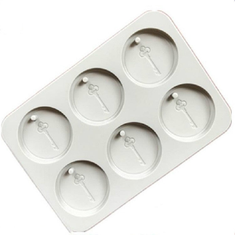 ELECTROPRIME Aromatherapy Wax Handmade Soap Silicone Mold, Specification:Six Lattice Round Key