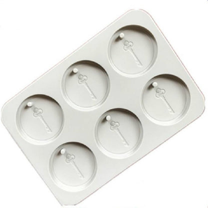 ELECTROPRIME Aromatherapy Wax Handmade Soap Silicone Mold, Specification:Six Lattice Round Key