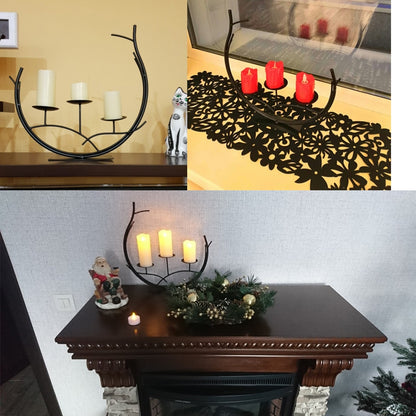 ELECTROPRIME Romantic Vintage Wrought Iron Home Decoration Candle Holder Decoration, Excluding Candles